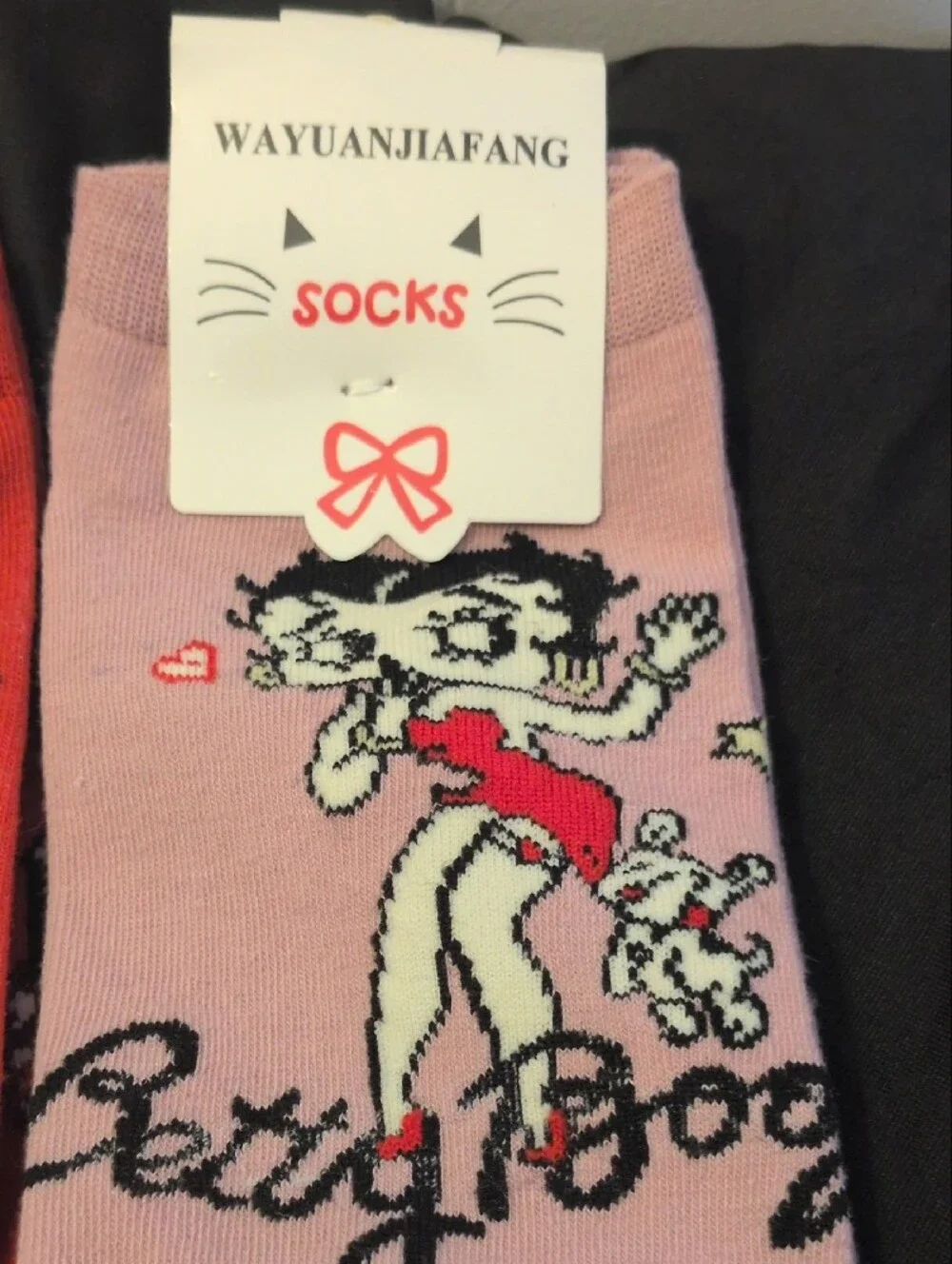 Betty Boop Women's Socks - White, Red, Pink